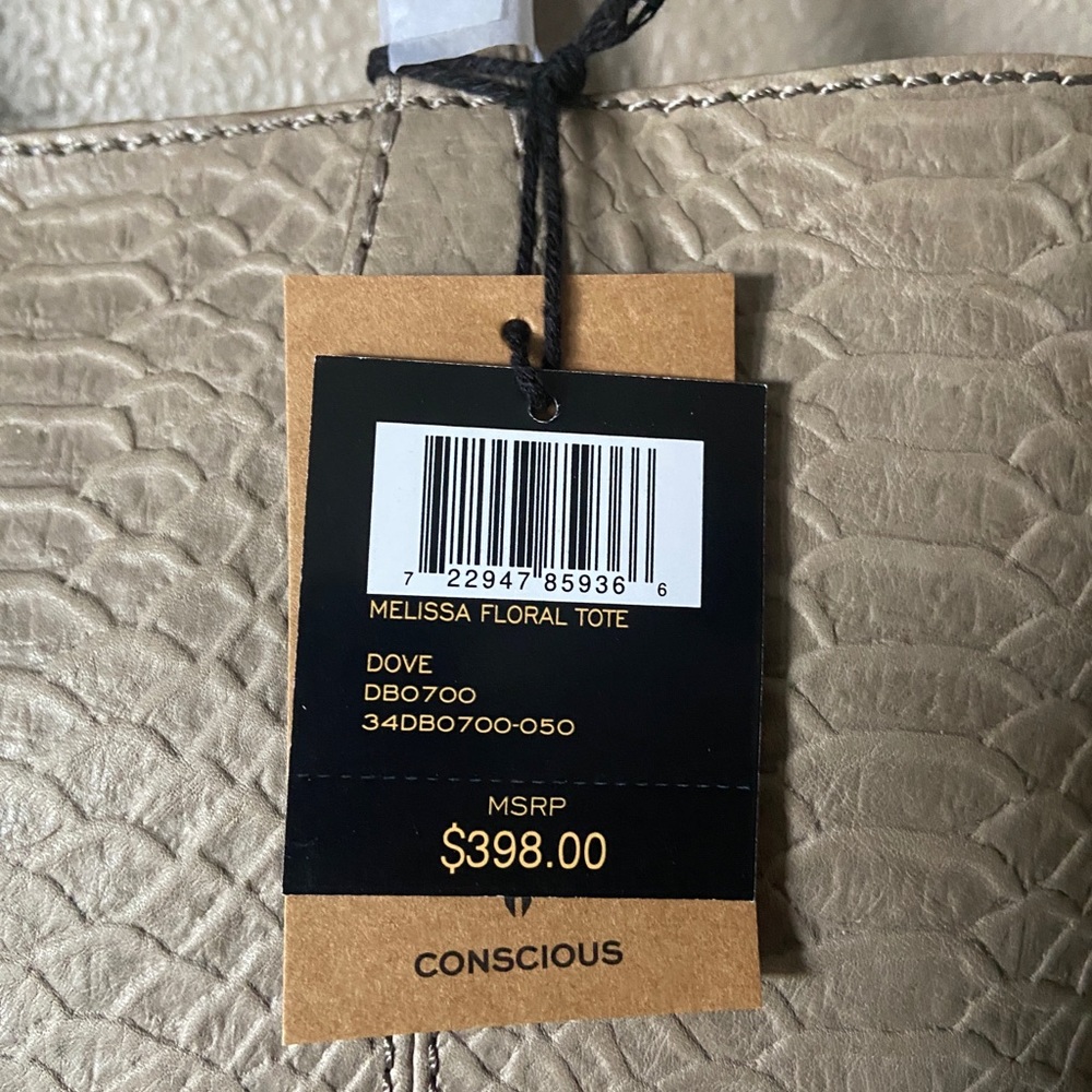 FRYE Melissa Floral Croc Embossed Leather Tote - Picture 6 of 10